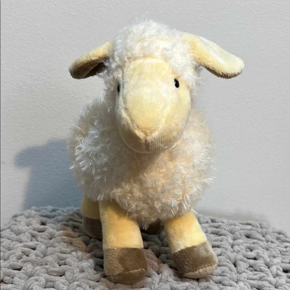 Plush Sheep Toy - Cream and Tan